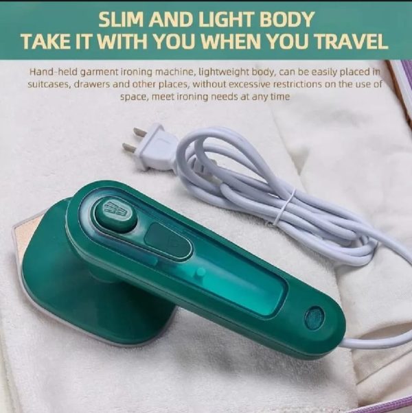 Portable Mini Electric Steam Iron – Handheld Garment Steamer For Clothes | 40w Ceramic Soleplate, Travel-friendly, 80ml Water Tank