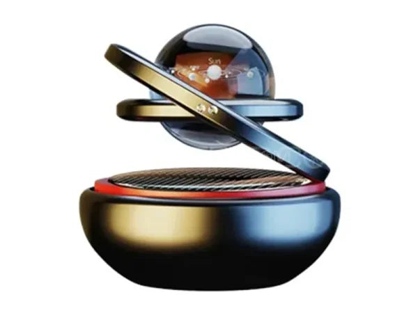 Solar Car Air Freshener Rotating Double-ring For Car Dashboard