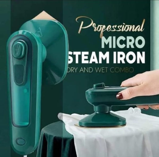 Portable Mini Electric Steam Iron – Handheld Garment Steamer For Clothes | 40w Ceramic Soleplate, Travel-friendly, 80ml Water Tank
