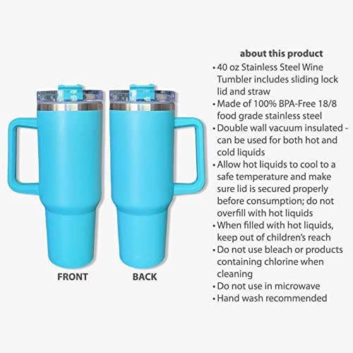 Large 40oz Matte Teal Insulated Tumbler for Hot & Cold Drinks