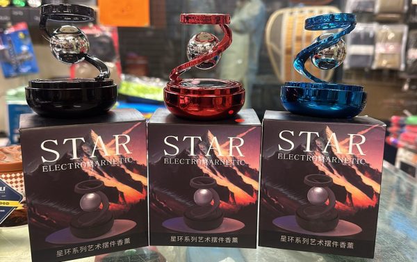 Star Solar Powered Levitating Ball Air Freshener For Car Dashboard